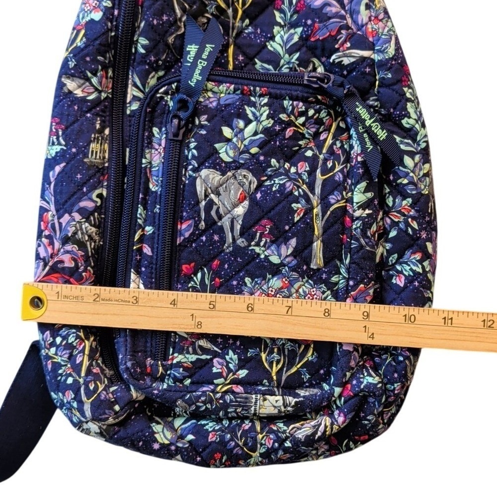 Vera Bradley Harry Potter Forbidden Forest Sling Backpack Quilted Purple Bag - Picture 4 of 11